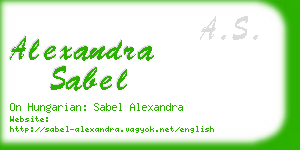 alexandra sabel business card
